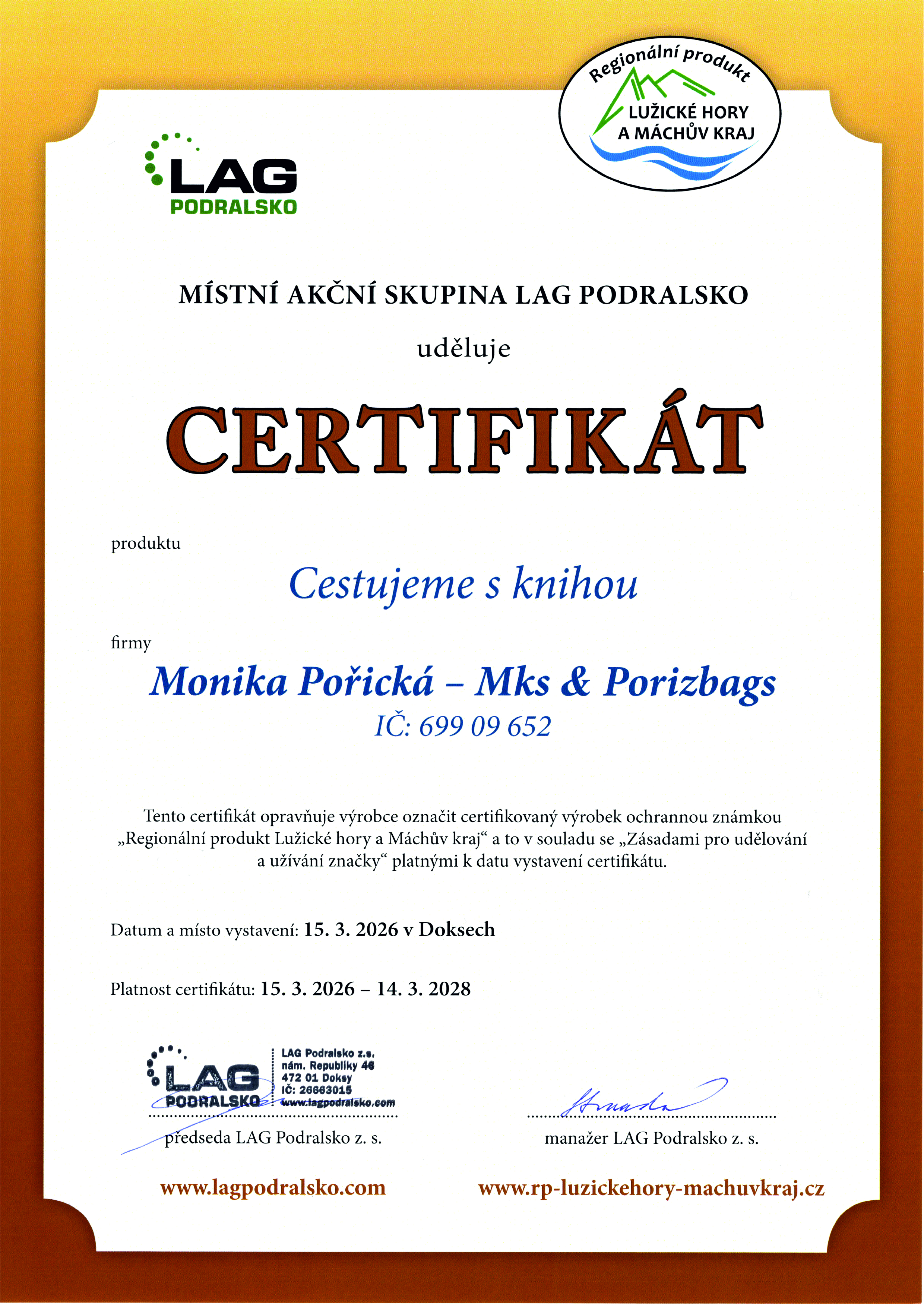 certifikát 26